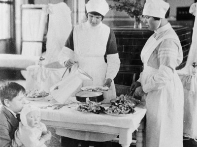 nurses attending to child